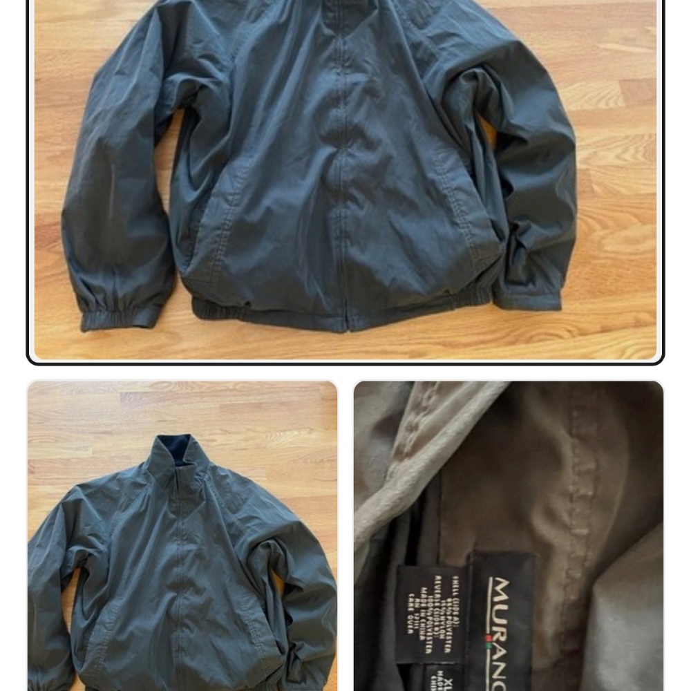 Murano Men’s XL nylon and polyester reversible fleece jacket